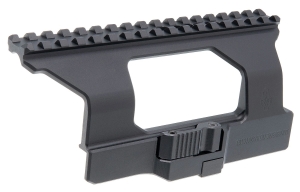 Кронштейн боковой SAG быстросъемный Picatinny-ACOG для АК-Сайга, стальная защелка и зуб, алюминий