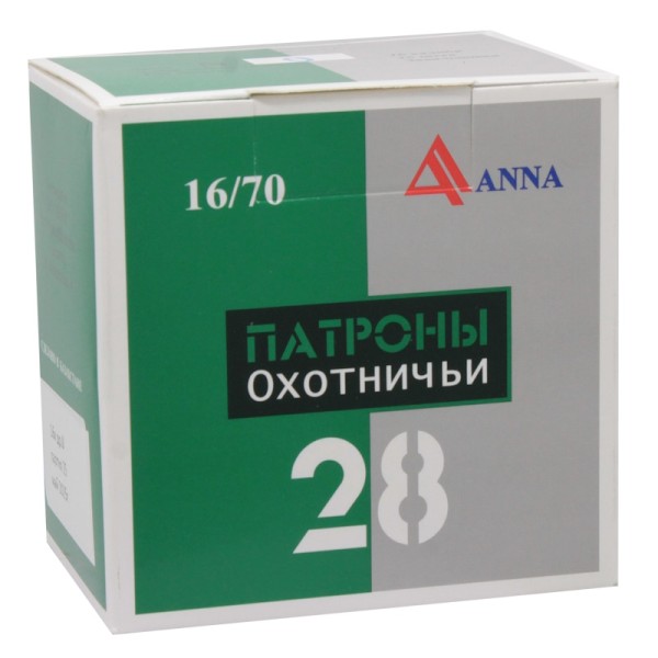 патрон 16х70 дробь 0 навеска 28 г ANNA - 5