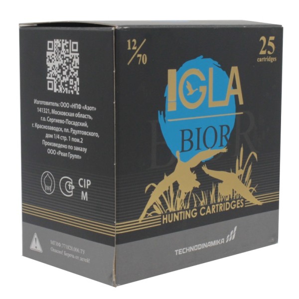 Патрон 12х70 дробь 3 Igla Bior - 5
